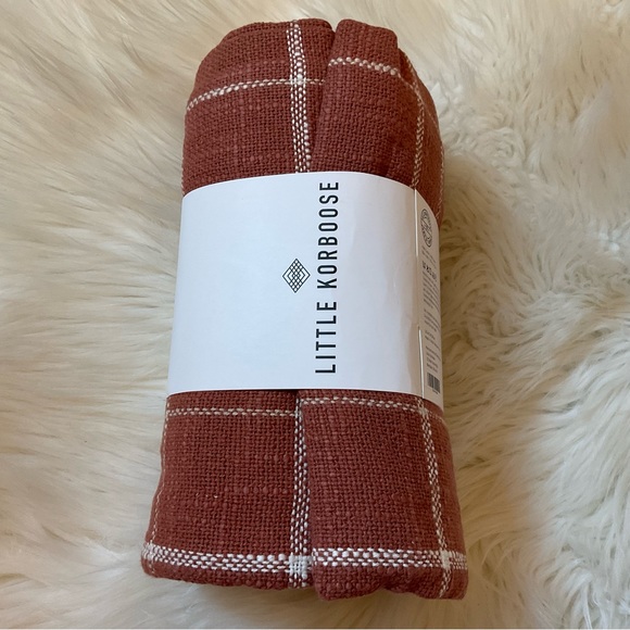 Little Korboose Woven Throw Blanket - NWT - Rust - Picture 7 of 8